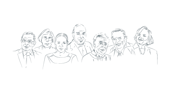 Illustration of honorary doctorate recipients