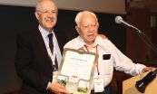 Prof. Emeritus Eviatar (Eibi) Nevo with Prof. Alfred Tauber, Chairman of the Board of Governors